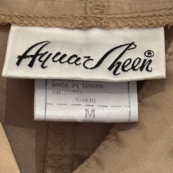 Aqua Sheen Tan Sheer medium Women’s Raincoat for Dresses 
Lightweight Long. - Picture 4 of 4